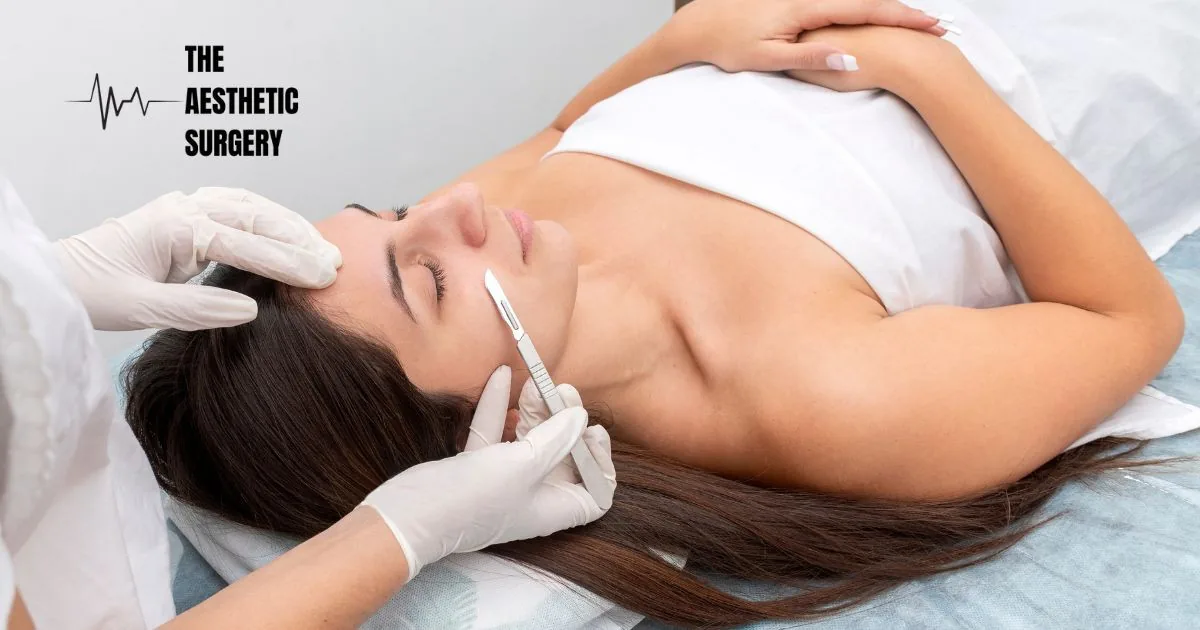 Close-up view of a dermaplaning scalpel on a clean white surface