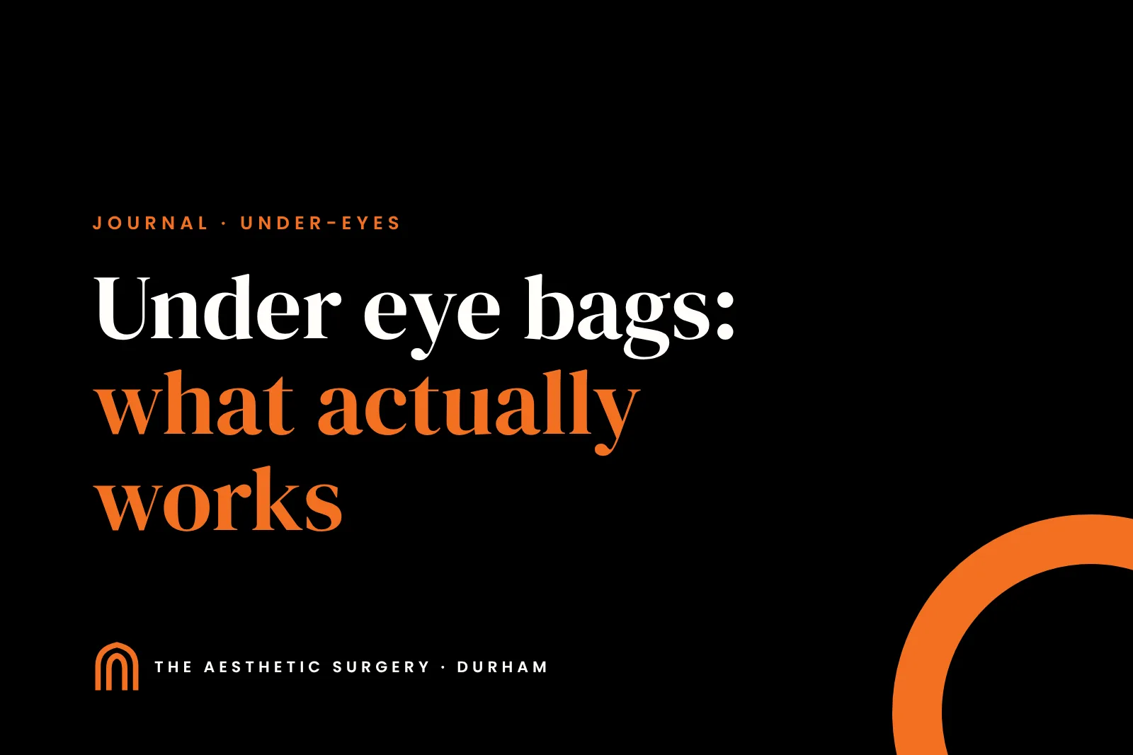 Under Eye Bags Treatment in Durham: What Actually Works